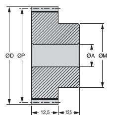 Spur gear - precision range Material:Delrin Module:1.25 Quality:grade ...