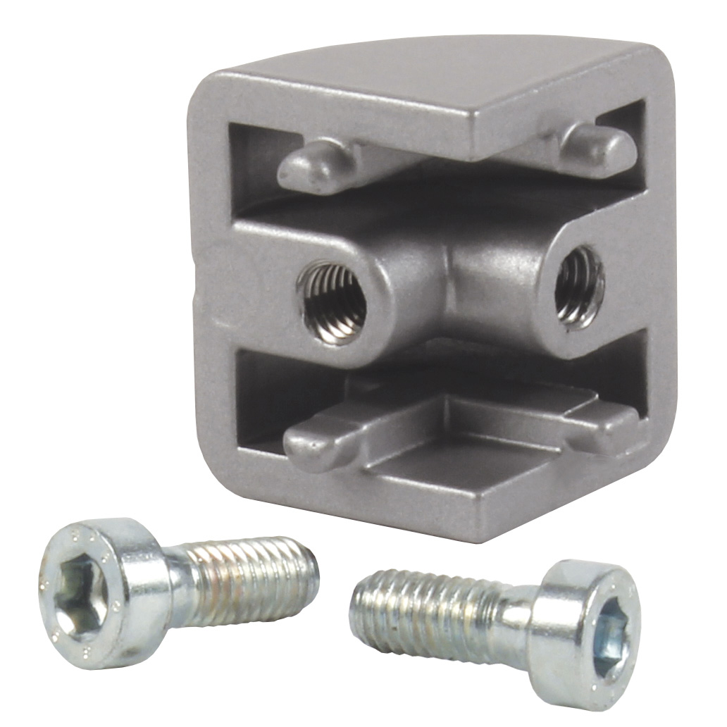 Panel mounting block for aluminium structures - Angular connector -  - 