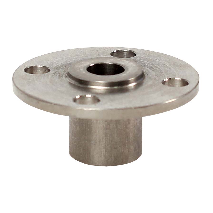 Ball pin socket - Mounting collar with a round flange - on thin sheet metal - stainless steel