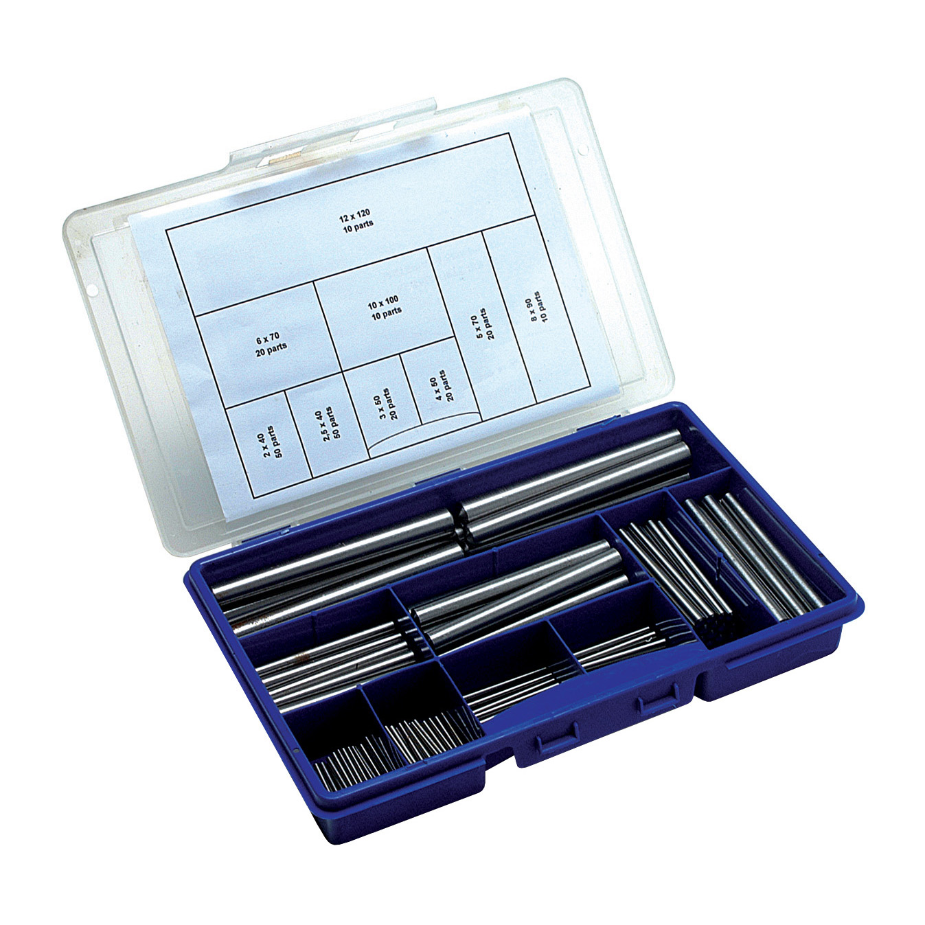 Box kit di spine cilindriche DIN6325 - Box kit - standard DIN 6325 - Acciaio - 