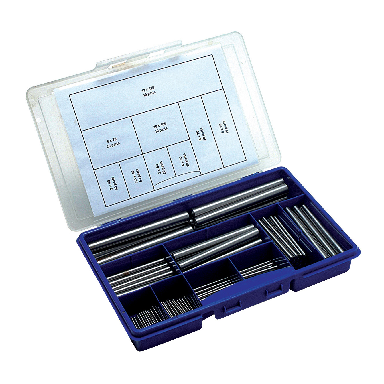 Box kit di spine filettate DIN7979D - Box kit - estraibile DIN 7979D - Acciaio temprato - 