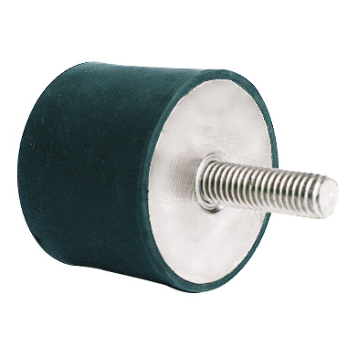 Stainless steel cylindrical elasto mount - Stainless steel - Cylindrical - 2 sides male/female