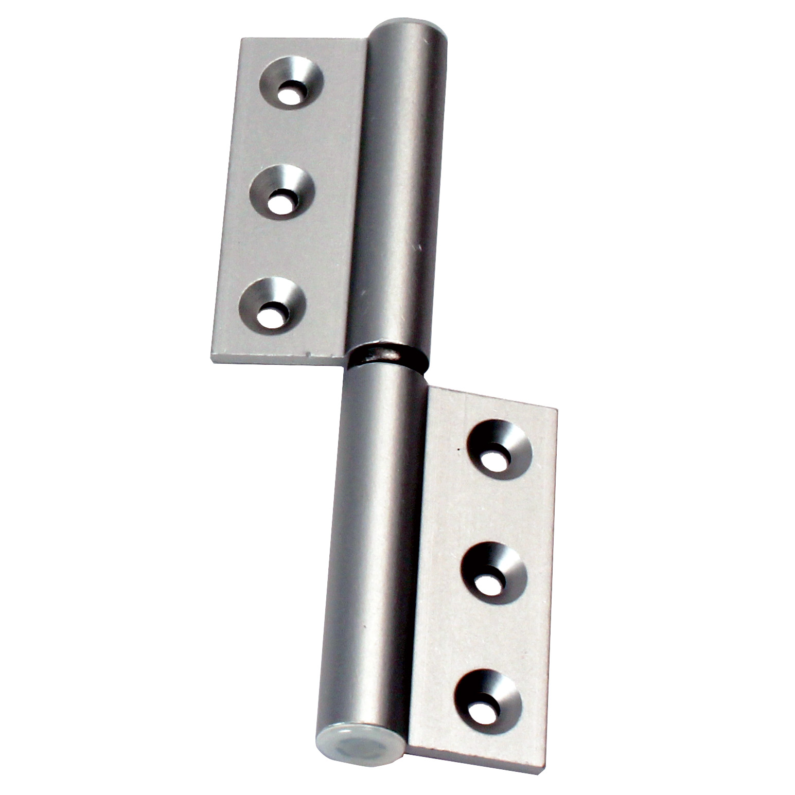 Screw-in garnet hinge - Screw-on - Clear anodised aluminium - 