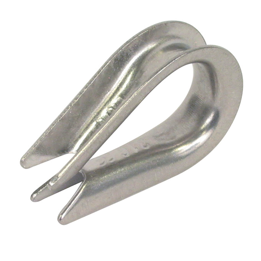 Stainless steel wire thimble - Stainless steel - For stainless steel cable - 