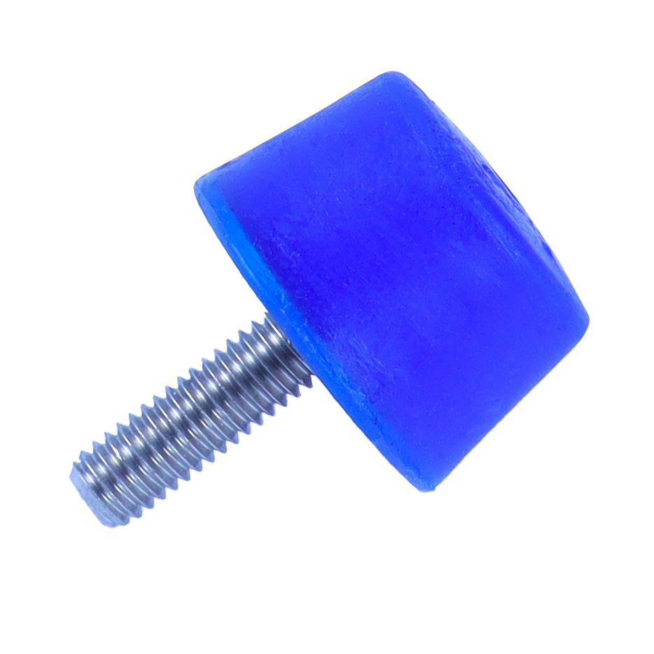 Piedino antivibrante cilindrico - Inox - 1 lato maschio - 