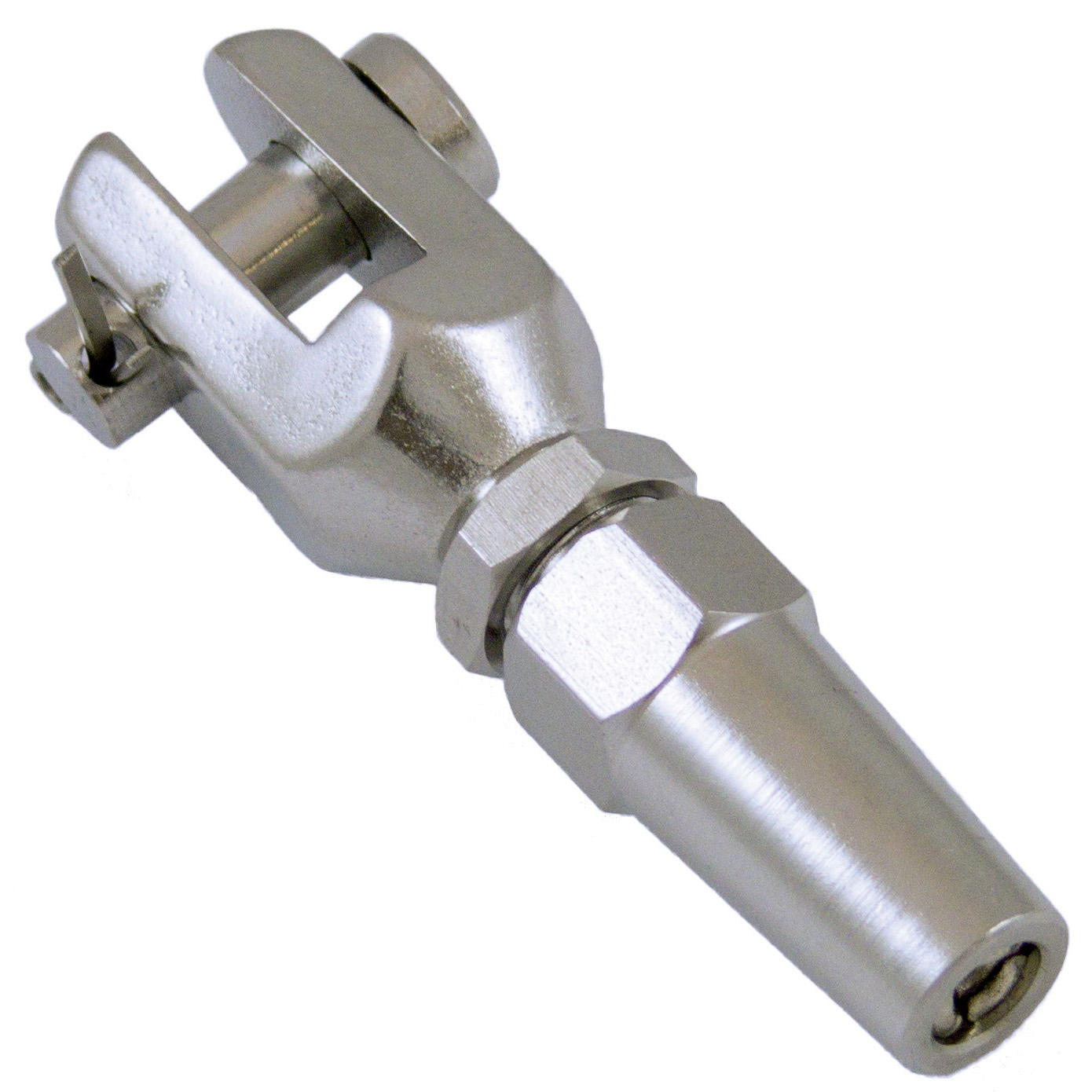 Quick fitting cable terminal - Fork - Stainless steel - 