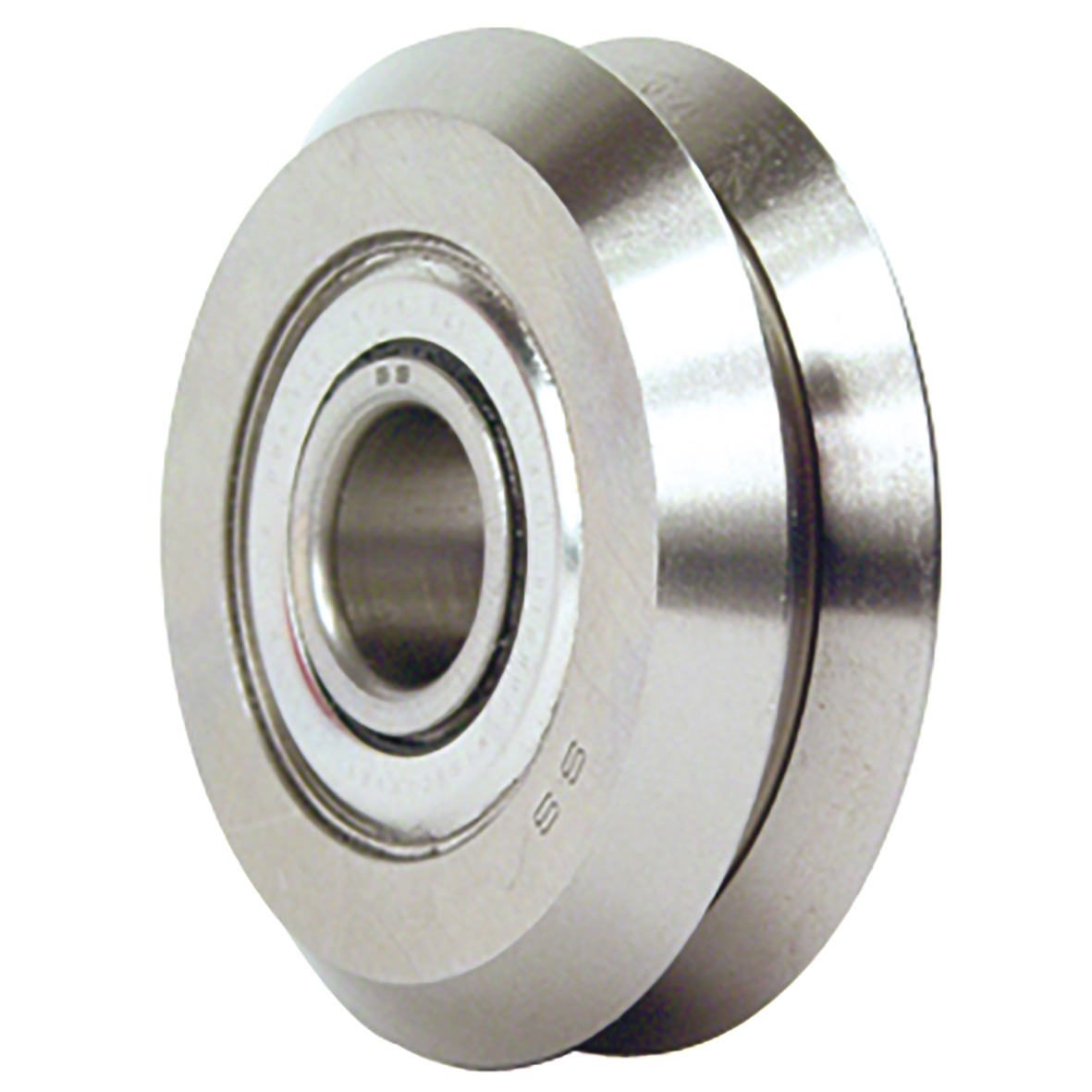 Half-rail guide - Wheel - Stainless steel, rubber joints - 
