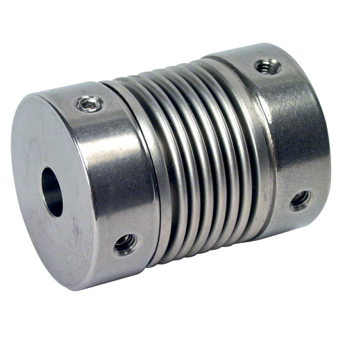 Stainless steel flexible bellows coupling - Stainless steel - with set screw -  - 