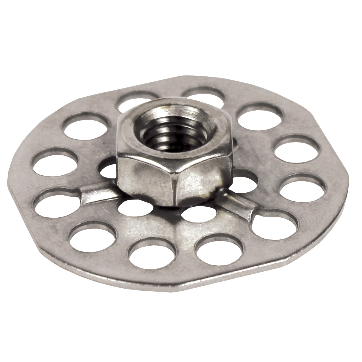 Masterplate® glueable insert Ø38 - Cylindrical Ø38 with tapped insert - Stainless steel - 