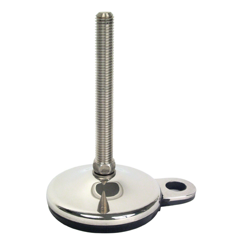 Articulated fixable foot with pressed base Ø80 - Ø 80 - Stainless steel - 
