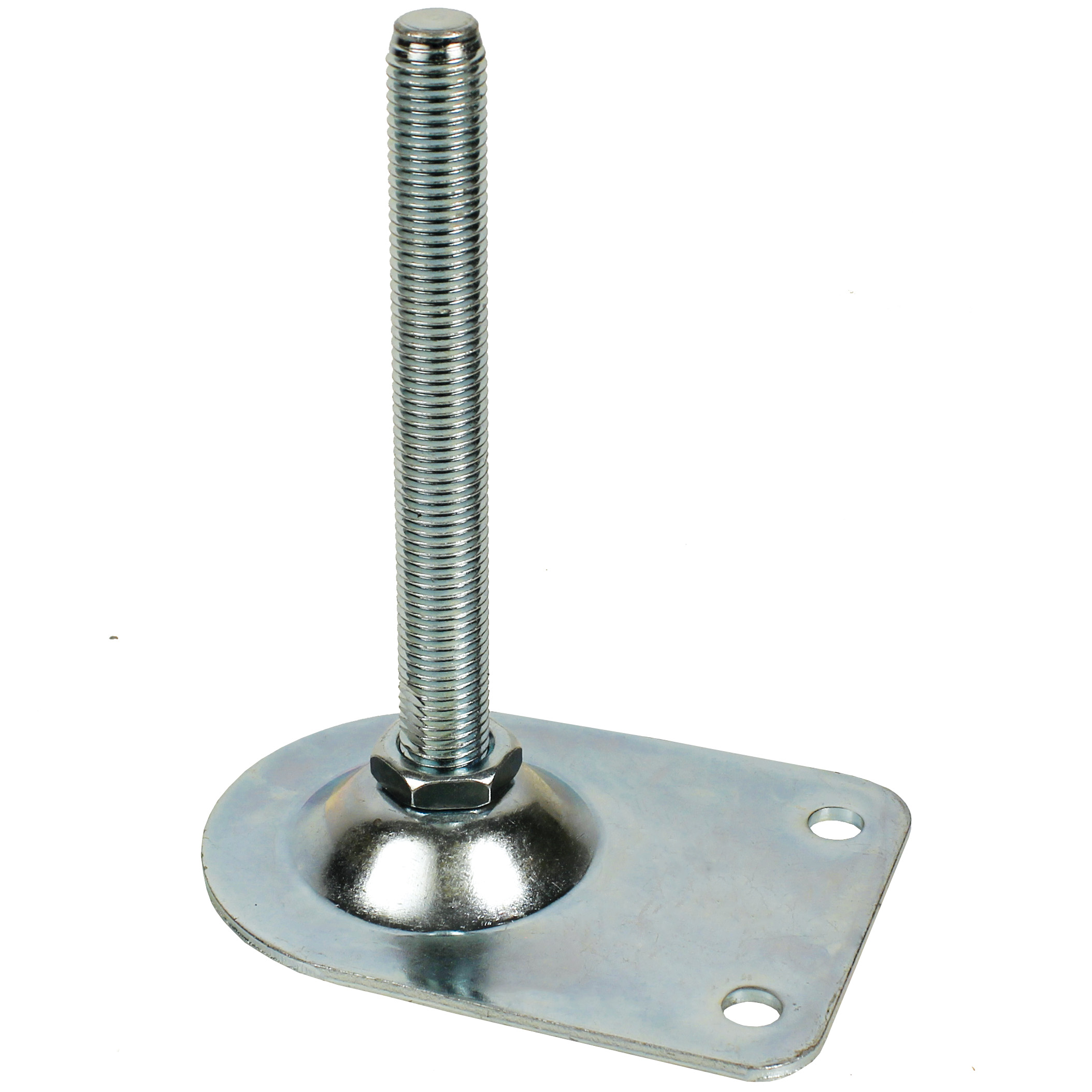 Pressed steel base rigid foot - Swivelling - Ø80 - Economy range - 