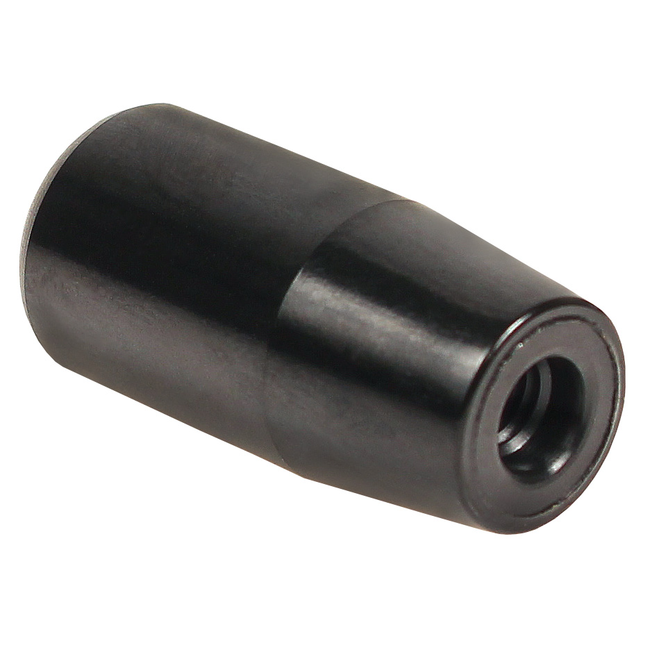 Fixed cylindrical handle - Fixed non-turning handle - Black Duroplast - 