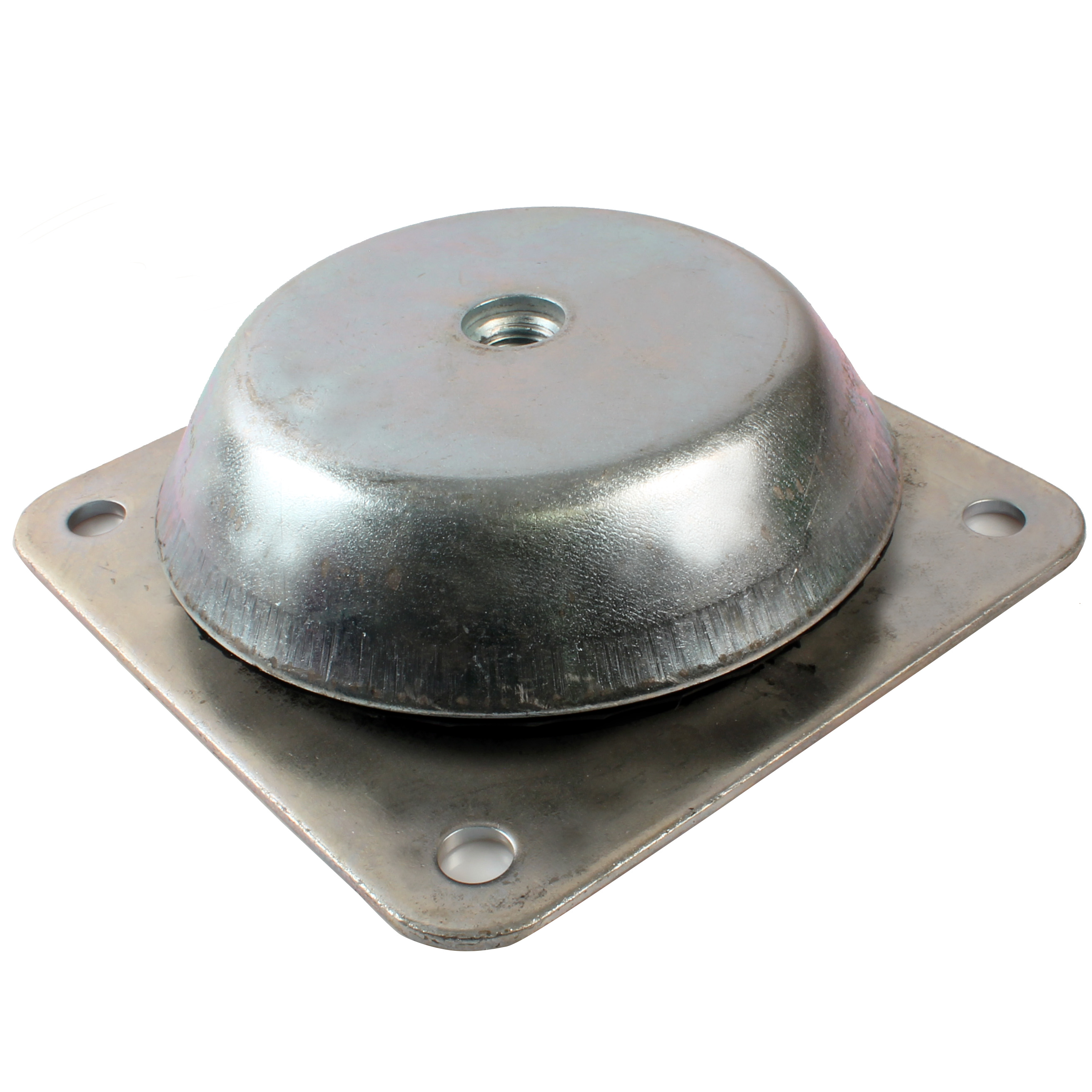 Anti-vibration machine mount - Square base plate - 4 fixing holes - 