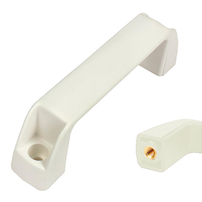 Pull handle - Multi-sector - Tapped recessed insert - White (medical) - 