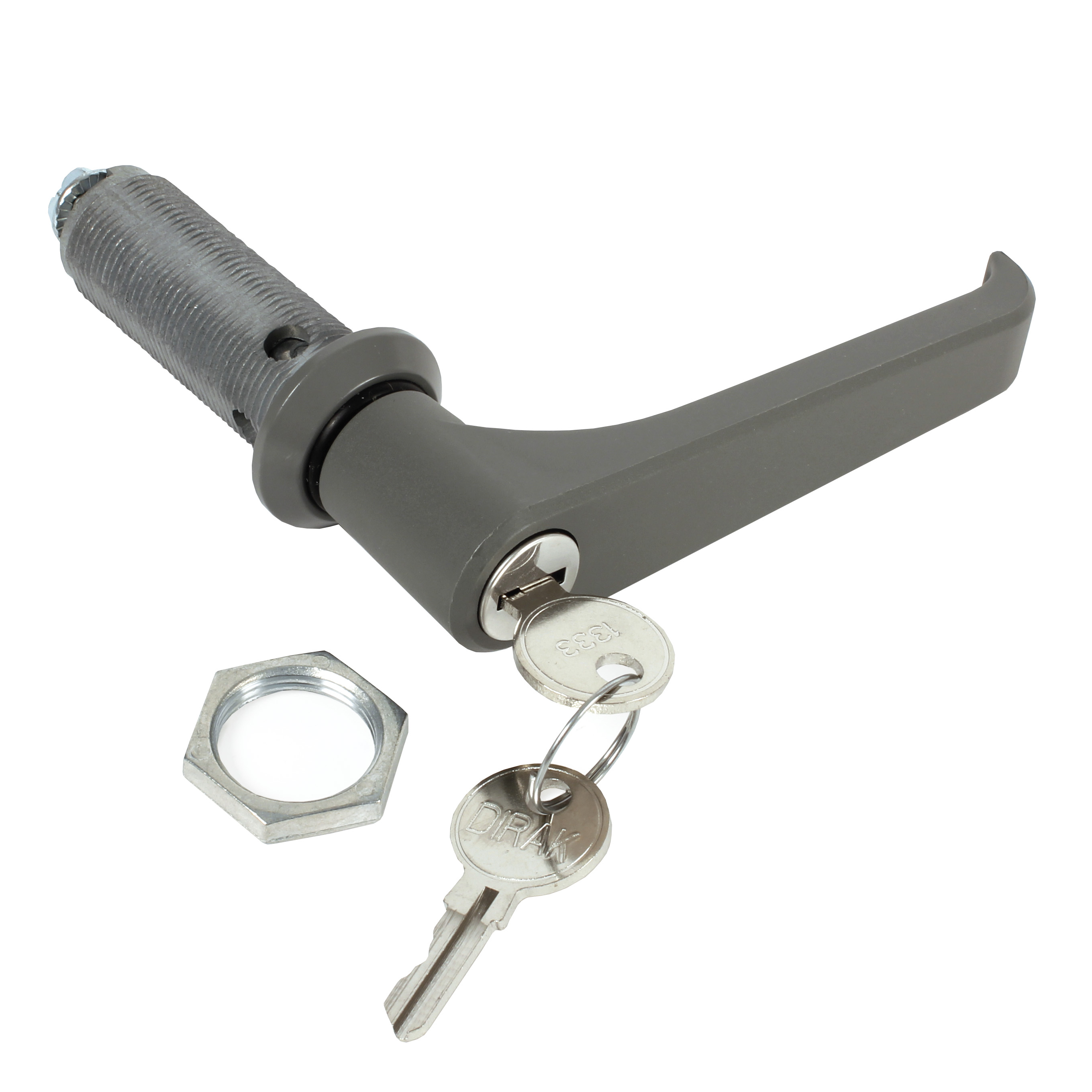 Door handle for aluminium profile - Handle with lock suitable -  - 