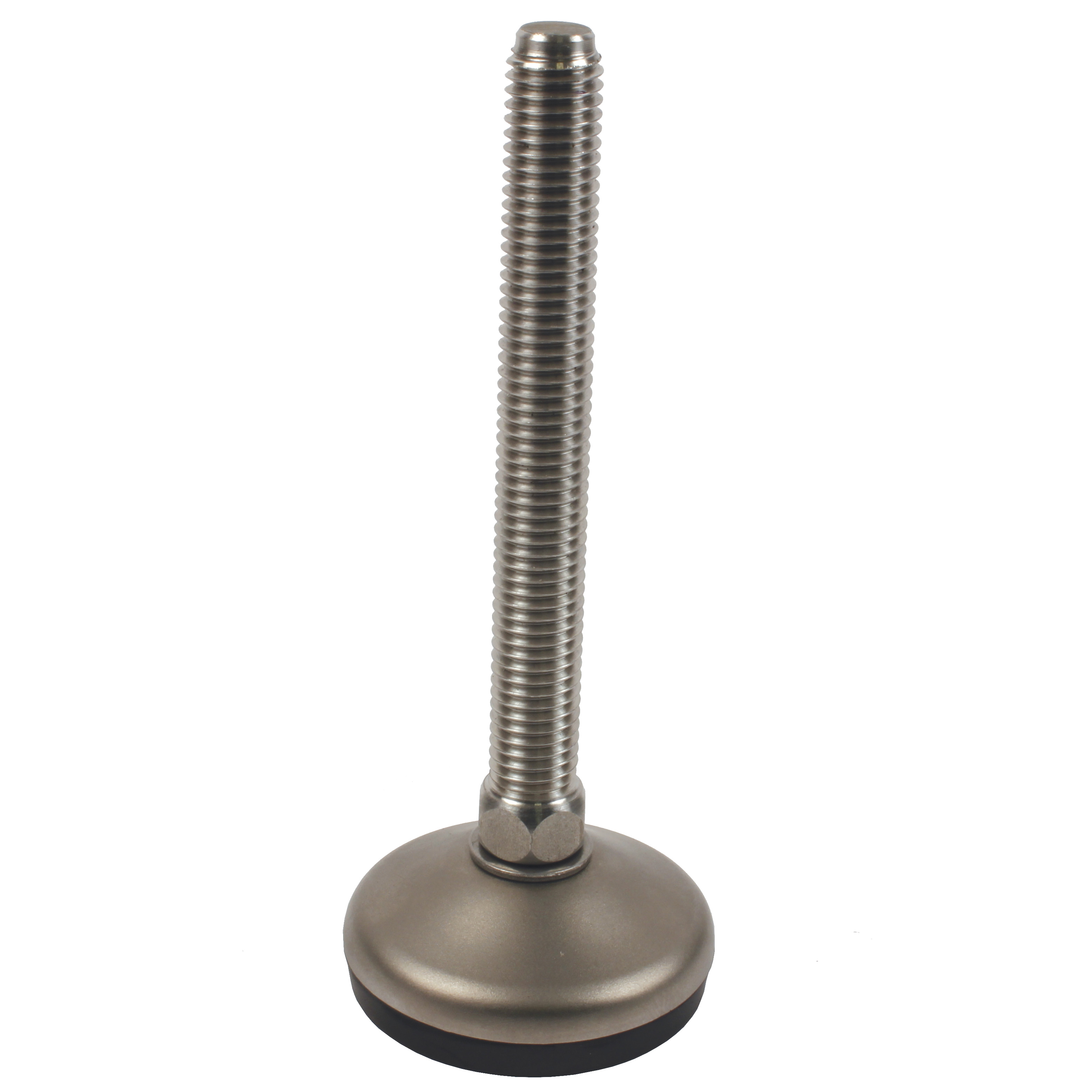 Articulated levelling foot, pressed base Ø150 - Ø 150 - Stainless steel - sanded finish - 