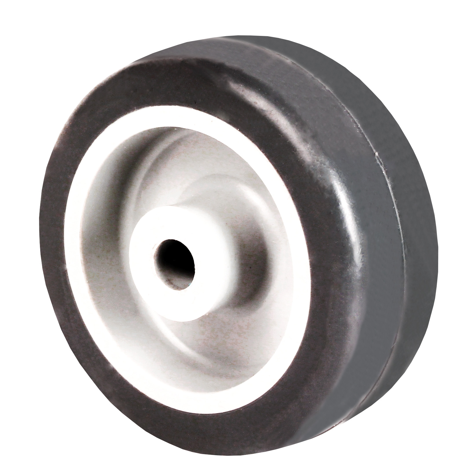 Wheel - Grey rubber - Polypropylene rim - For loads up to 120Kg - 