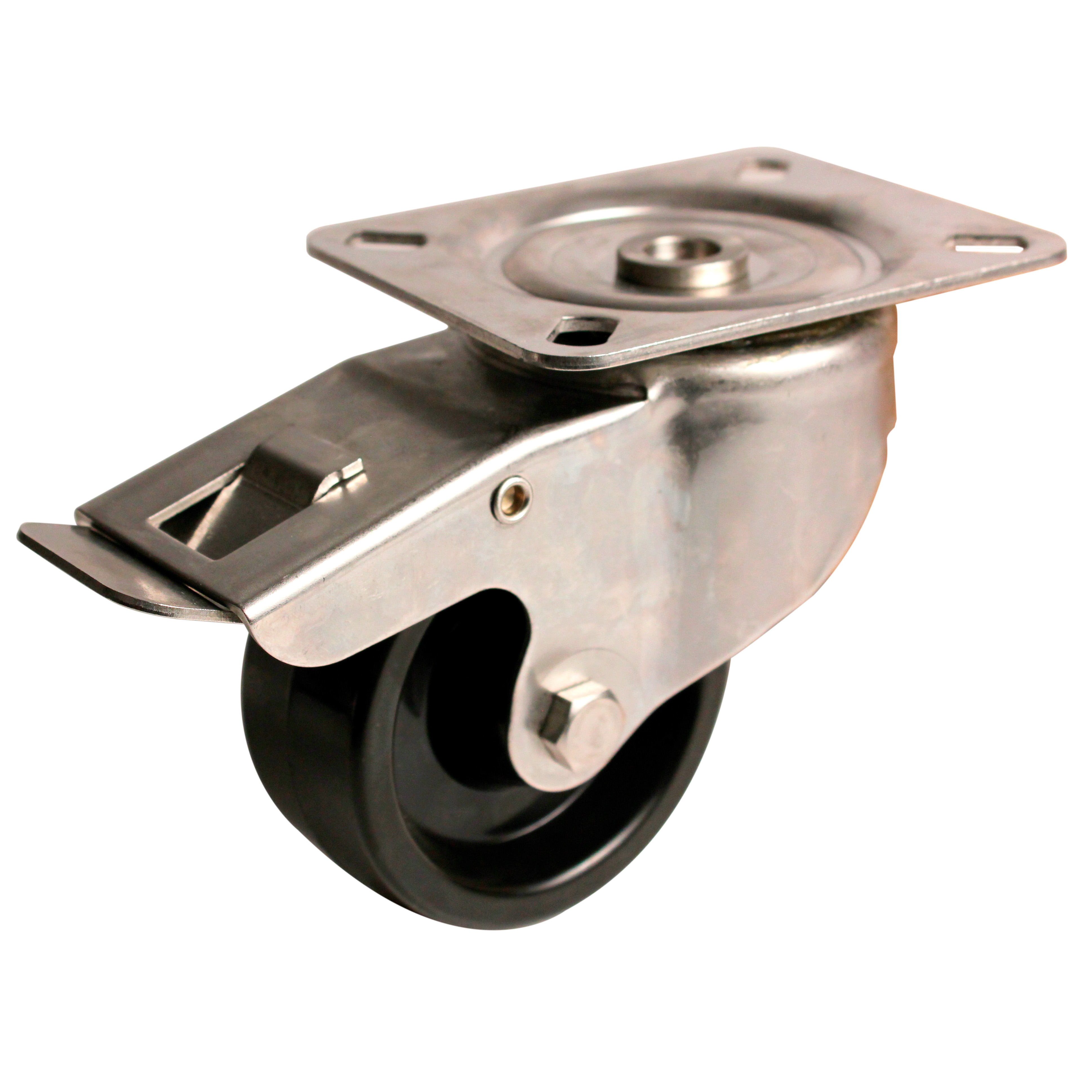 High Temperature Castor - up to 200kg - Double locking swivel - 304 stainless steel