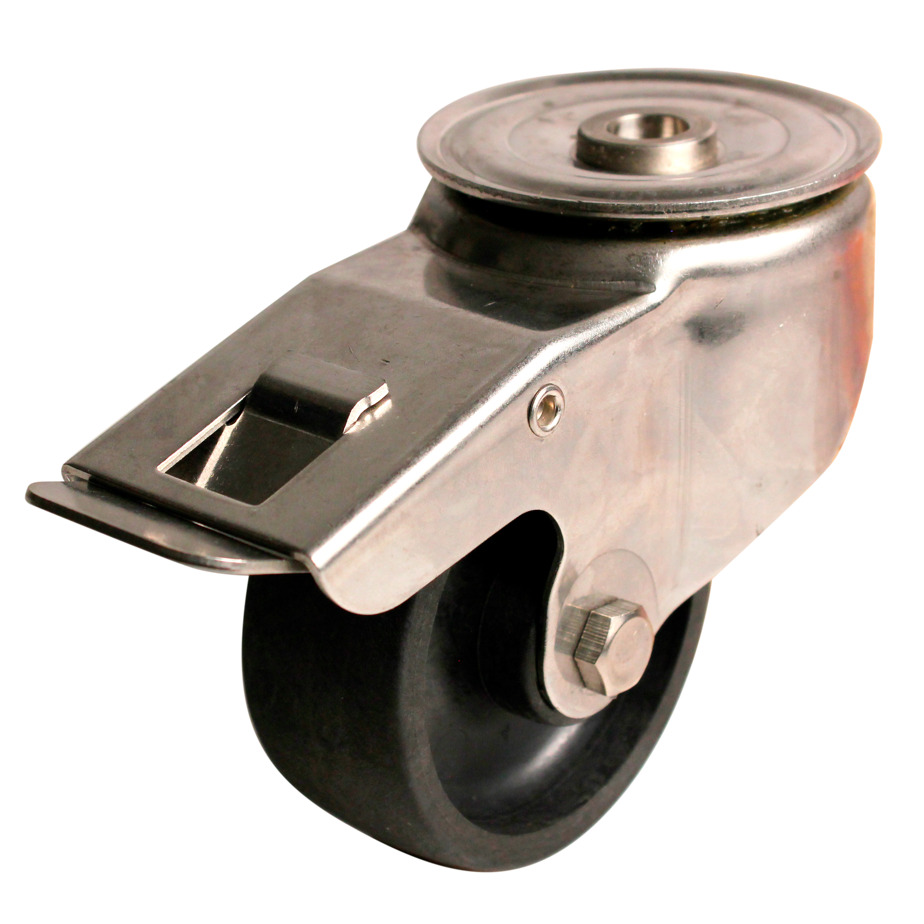 High Temperature Castor - up to 200kg - Double locking swivel - 304 stainless steel