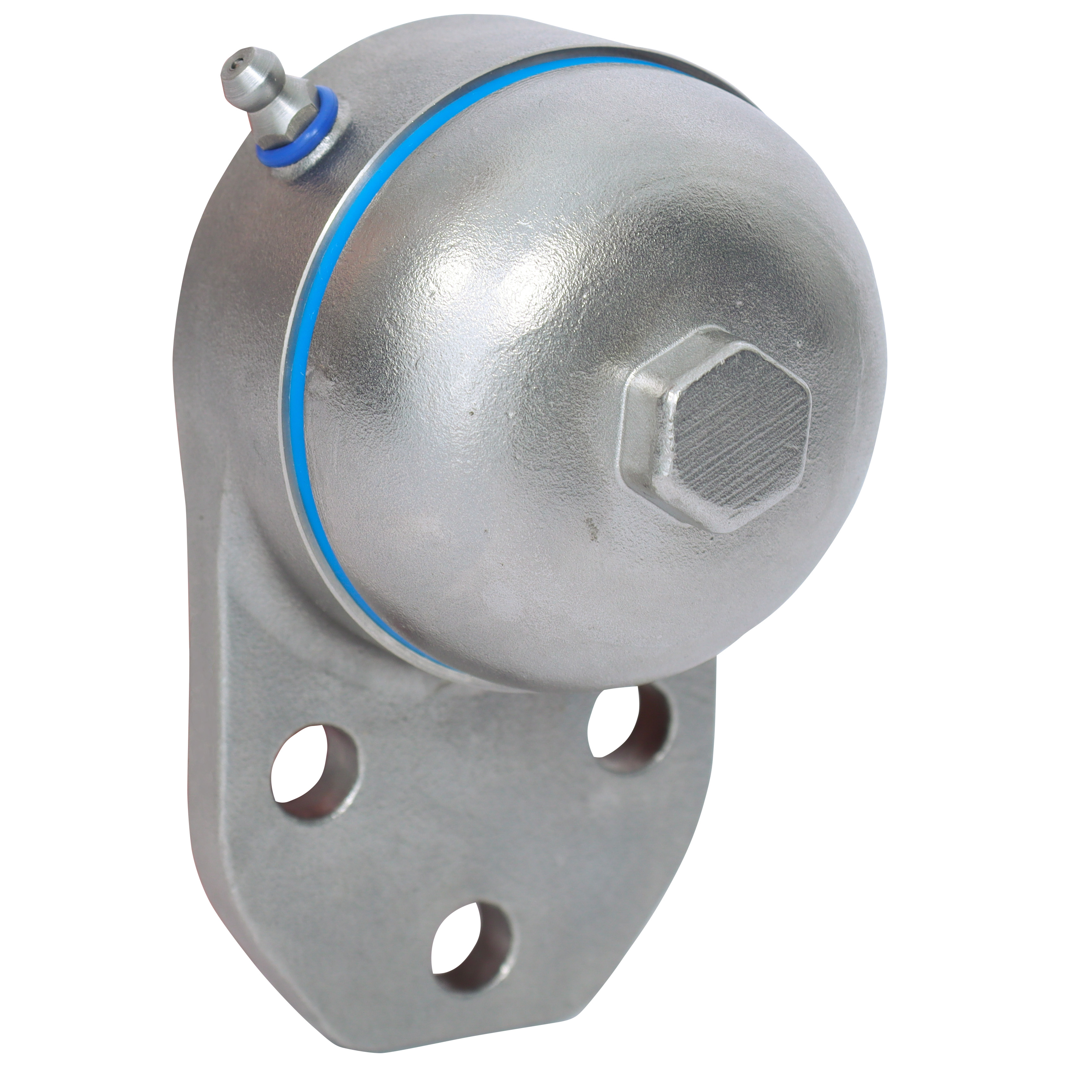 Sealed flange bearing unit for Food Industry - cover - 3 fixing holes - 