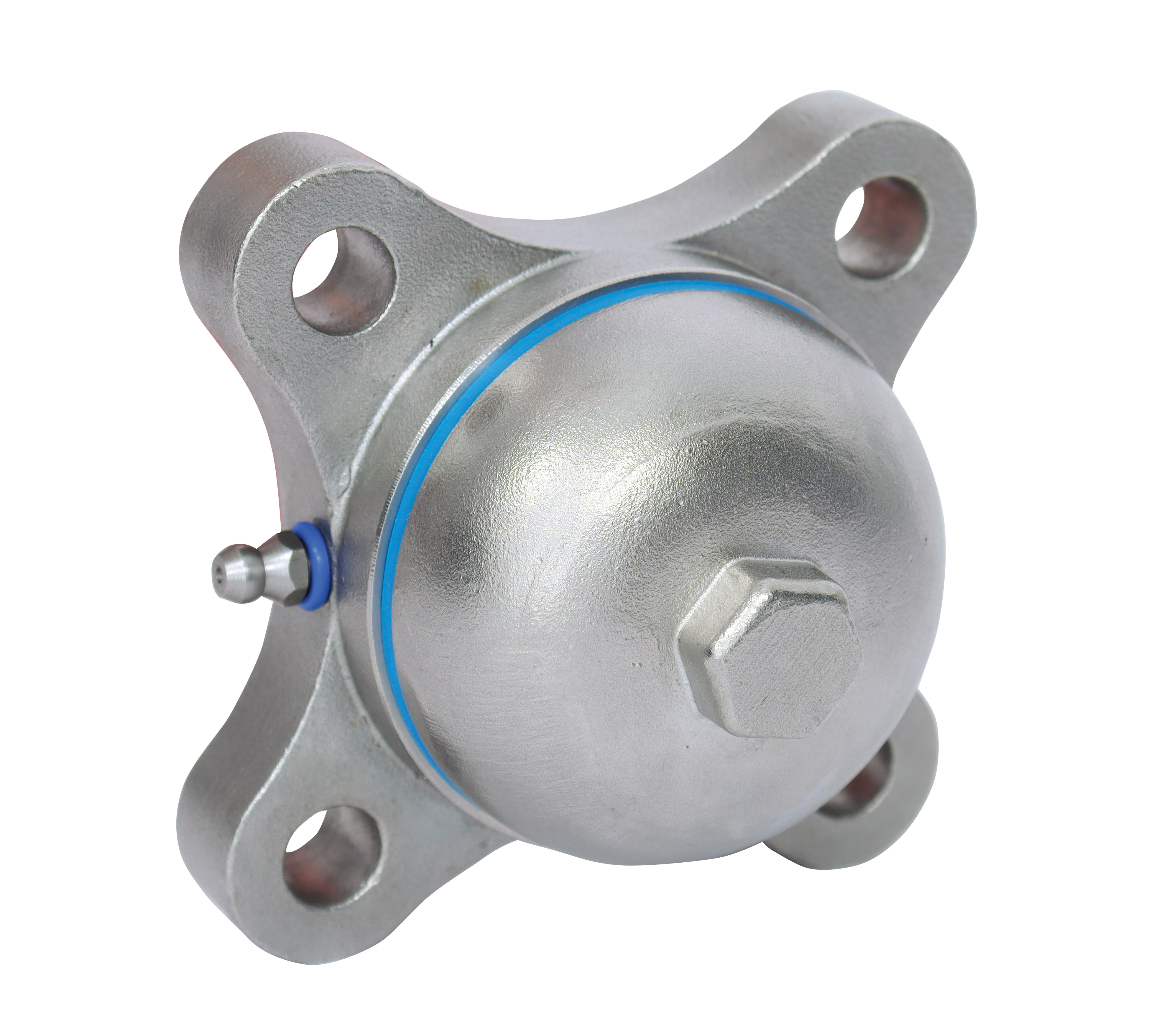 Sealed flange bearing unit for Food Industry - cover - 4 fixing holes - 