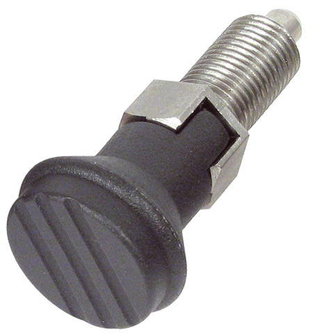 Indexing plunger - stainless steel - Without lock nut / with slot - 