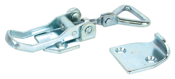 Adjustable latch clamp with strike plate - Stroke from 117,4mm to 128mm -  - 