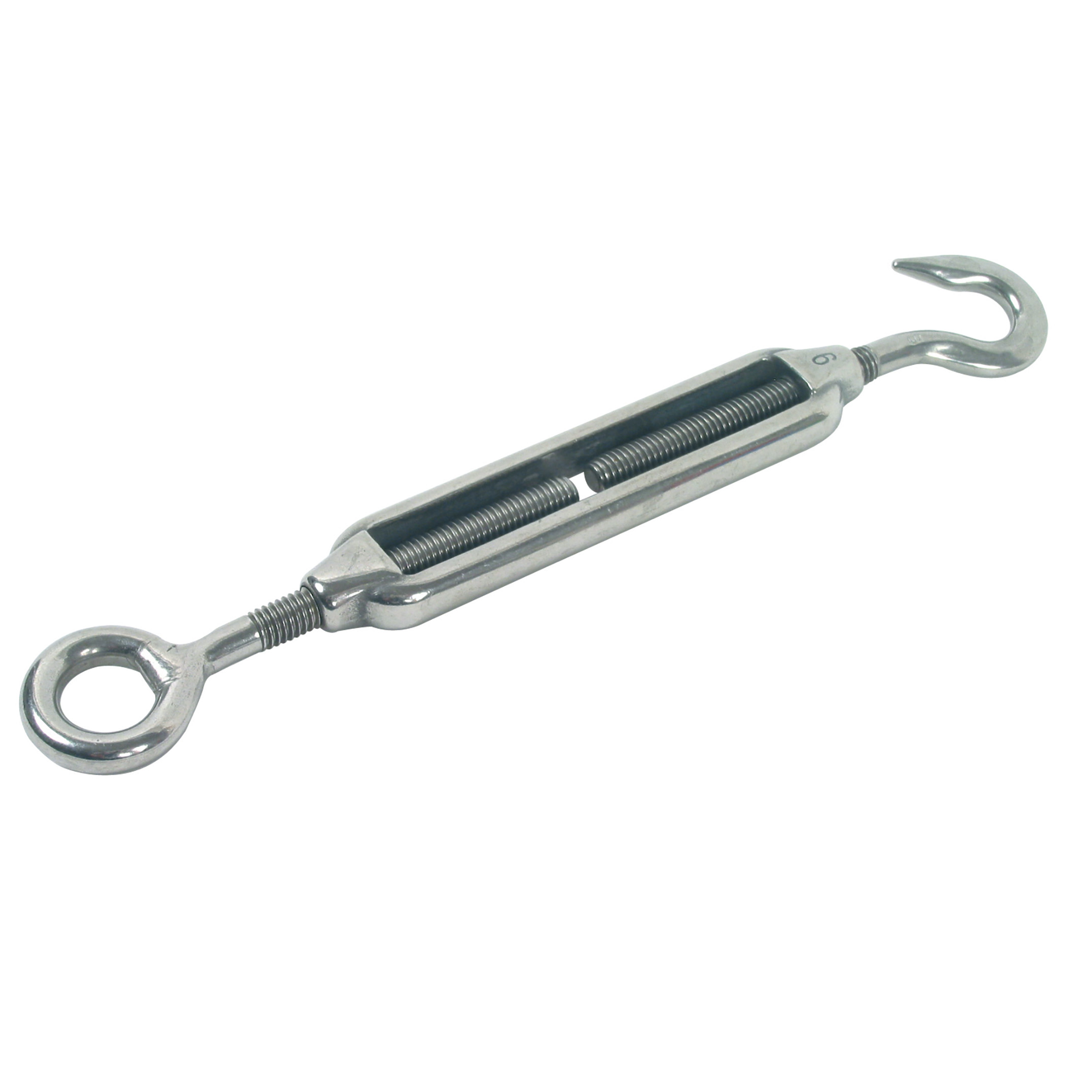 Stainless steel rigging screw (hook/eye) - Stainless steel - With hook/eye - 