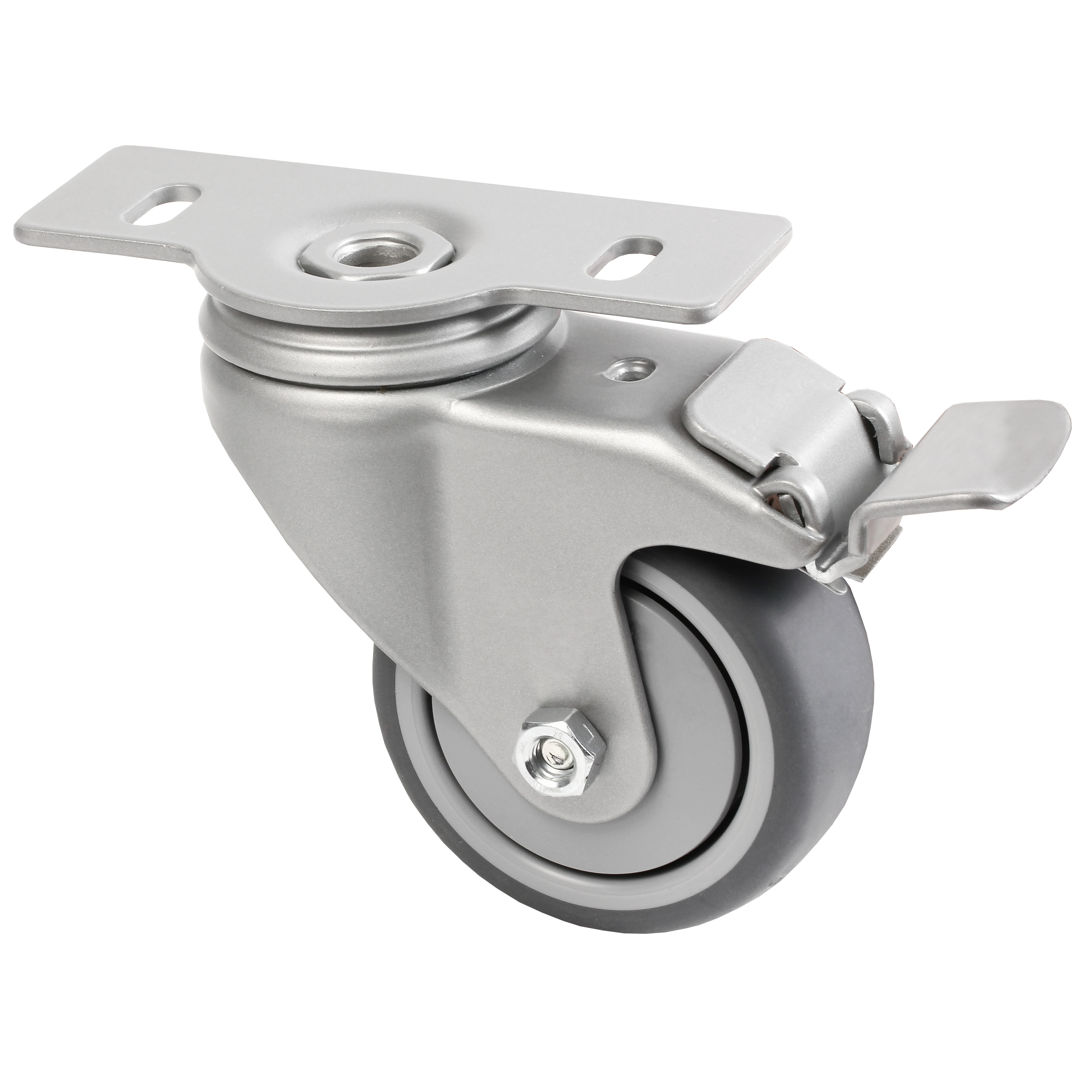 Castor for aluminium profile - Swivel with brake -  - 