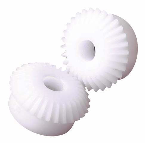 Machined plastic bevel gear  - 1:1 - 2.50 - Delrin