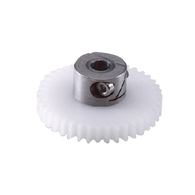 Spur gear with clamp - Teeth in polyacetal - 0.5 - 