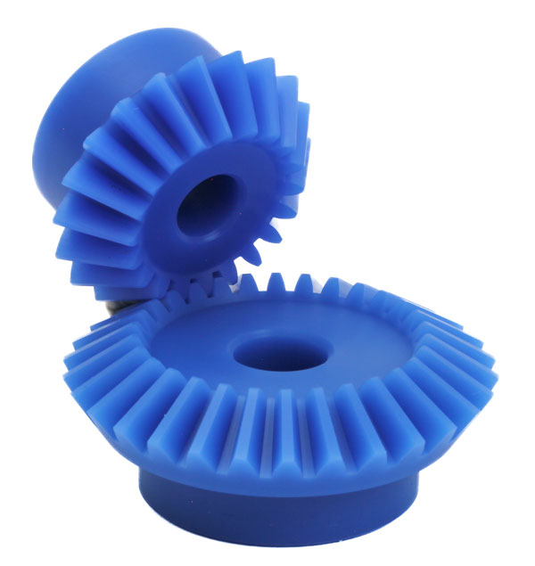 Plastic bevel gear - 1,25:1   2:1     3:1 - 1 to 2.5 - Nylon MC901